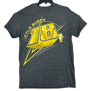 RARE Chase Authentics Mens S‎ Kyle Busch 18 NASCAR Yellow M&M T-Shirt